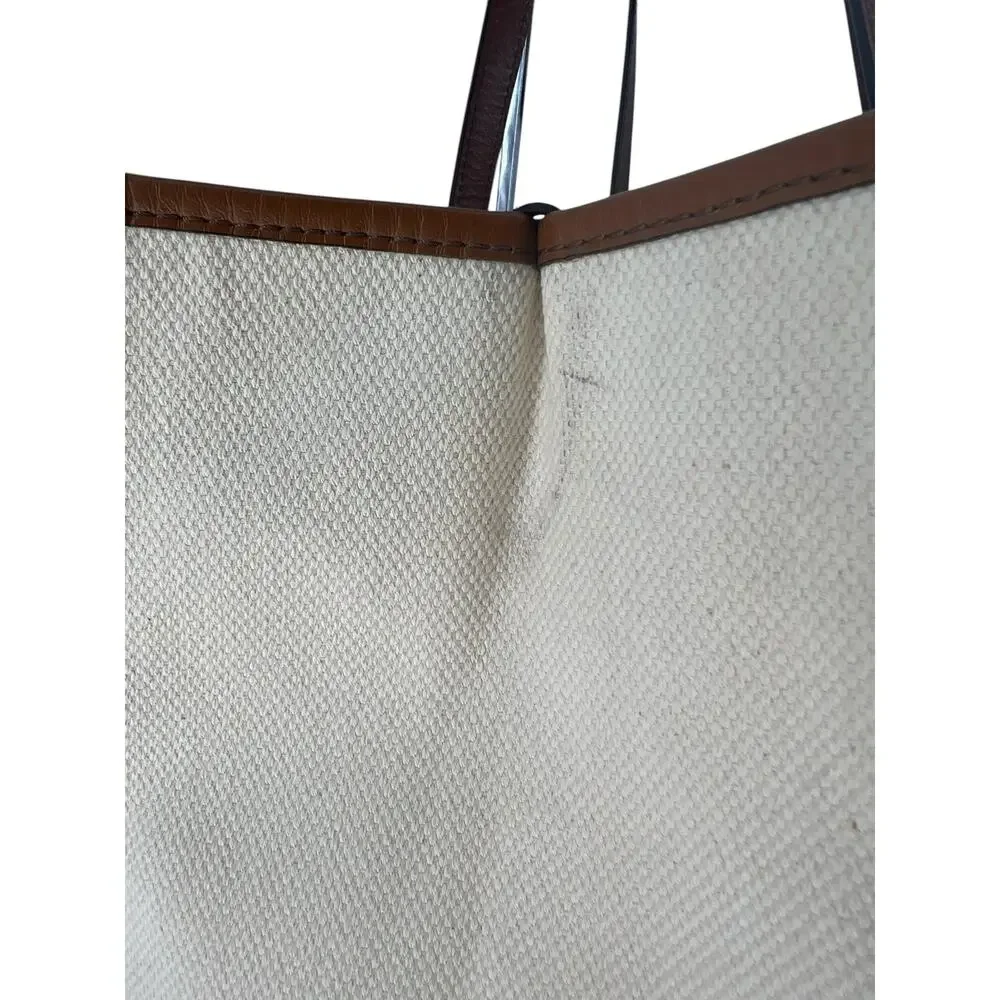 ETRO Embroidered Canvas Shopper Tote Bag Neutrals‎